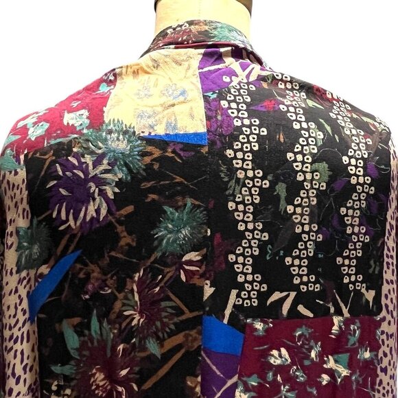 Aritzia TALULA Fawkner patchwork mixed print floral fringe kimono cardigan top - Picture 10 of 12